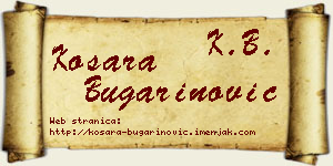 Kosara Bugarinović vizit kartica